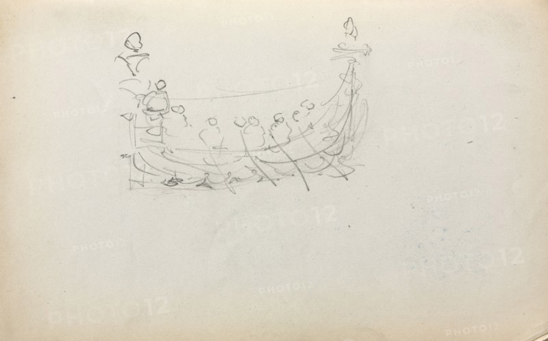 Italian Sketchbook: Venetian Boat (page 29), 1898-1899. Maurice Prendergast (American, 1858-1924). Pencil; sheet: 16.7 x 10.8 cm (6 9/16 x 4 1/4 in.).