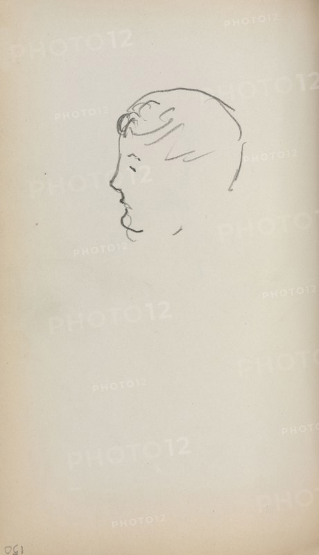Italian Sketchbook: Head of a Man in Profile (page 150), 1898-1899. Maurice Prendergast (American, 1858-1924). Pencil; sheet: 16.7 x 10.8 cm (6 9/16 x 4 1/4 in.).