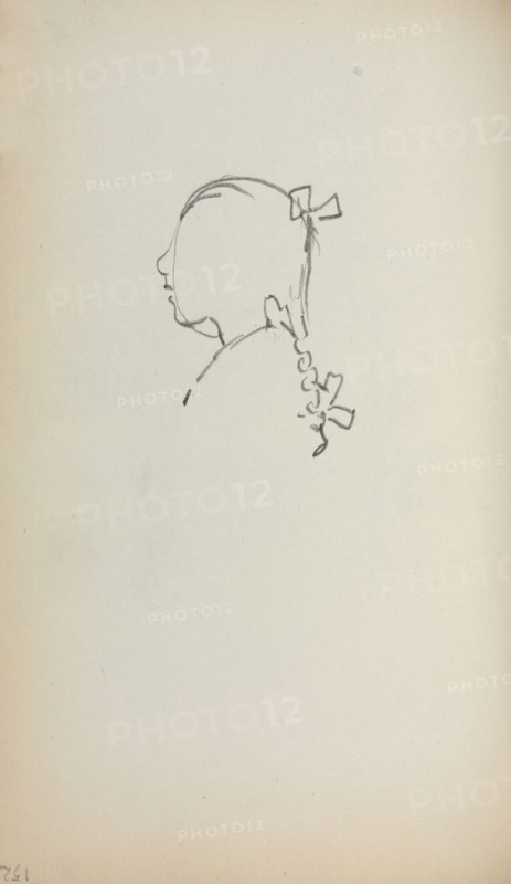 Italian Sketchbook: Head of a Girl in profile (page 152), 1898-1899. Maurice Prendergast (American, 1858-1924). Pencil; sheet: 16.7 x 10.8 cm (6 9/16 x 4 1/4 in.).