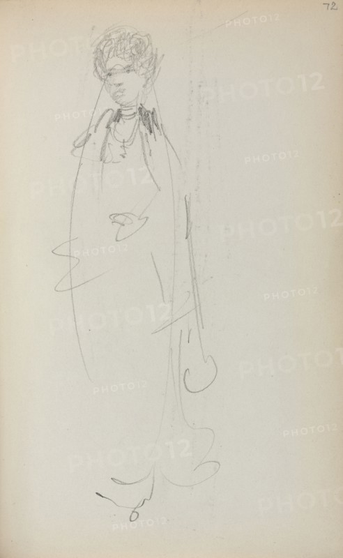 Italian Sketchbook: Standing Woman (page 72), 1898-1899. Maurice Prendergast (American, 1858-1924). Pencil; sheet: 16.7 x 10.8 cm (6 9/16 x 4 1/4 in.).