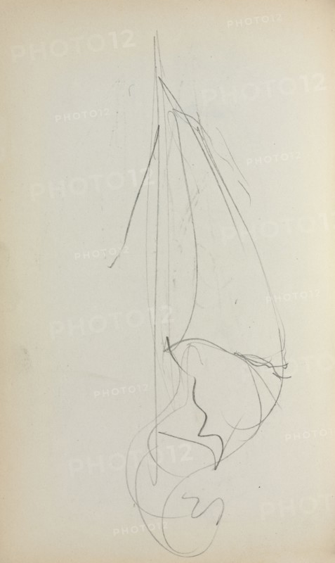 Italian Sketchbook: Sail (page 73), 1898-1899. Maurice Prendergast (American, 1858-1924). Pencil; sheet: 16.7 x 10.8 cm (6 9/16 x 4 1/4 in.).