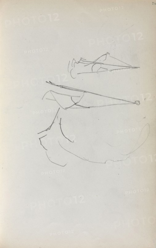Italian Sketchbook: Sails (page 36), 1898-1899. Maurice Prendergast (American, 1858-1924). Pencil; sheet: 16.7 x 10.8 cm (6 9/16 x 4 1/4 in.).