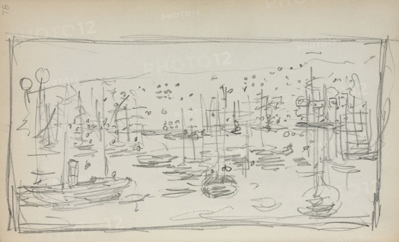 Italian Sketchbook: Harbor (page 78), 1898-1899. Maurice Prendergast (American, 1858-1924). Pencil; sheet: 16.7 x 10.8 cm (6 9/16 x 4 1/4 in.).