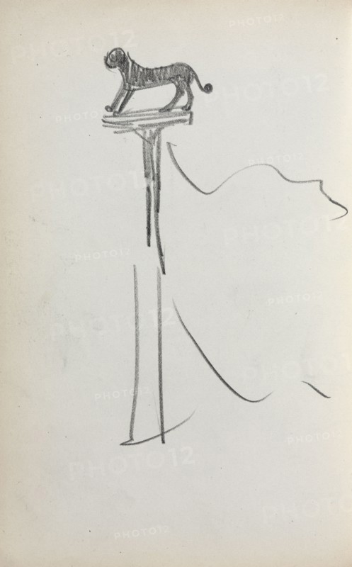 Italian Sketchbook: San Marco Lion (?) (page 39), 1898-1899. Maurice Prendergast (American, 1858-1924). Pencil; sheet: 16.7 x 10.8 cm (6 9/16 x 4 1/4 in.).