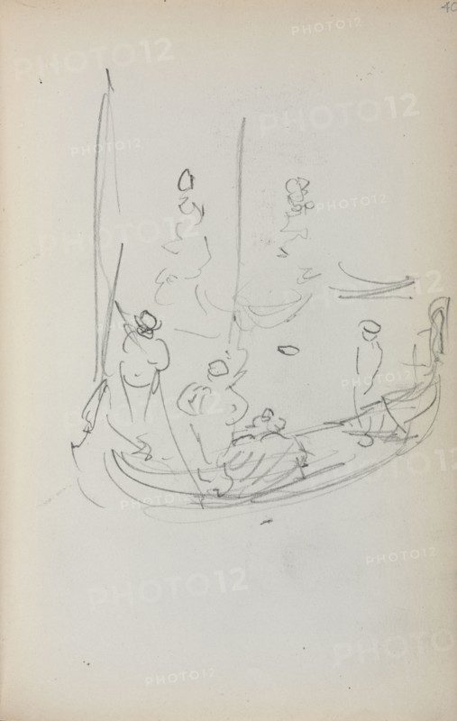 Italian Sketchbook: Gondola (page 40), 1898-1899. Maurice Prendergast (American, 1858-1924). Pencil; sheet: 16.7 x 10.8 cm (6 9/16 x 4 1/4 in.).