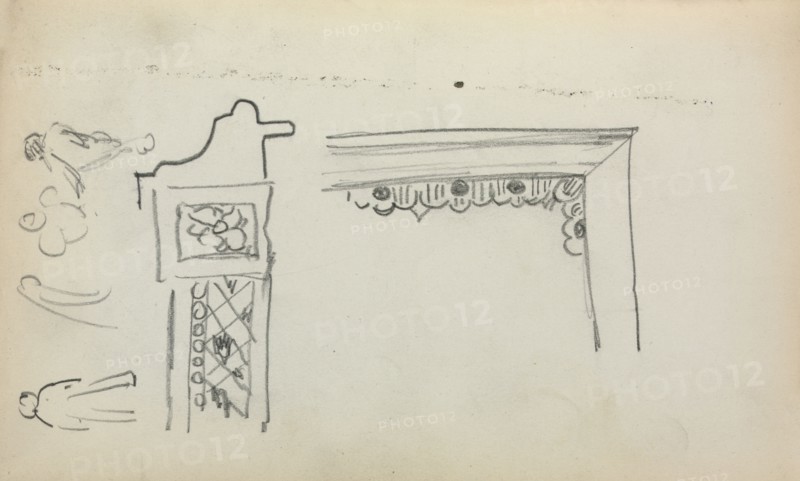 Italian Sketchbook: Architectural Details and Figures (page 199), 1898-1899. Maurice Prendergast (American, 1858-1924). Pencil; sheet: 16.7 x 10.8 cm (6 9/16 x 4 1/4 in.).