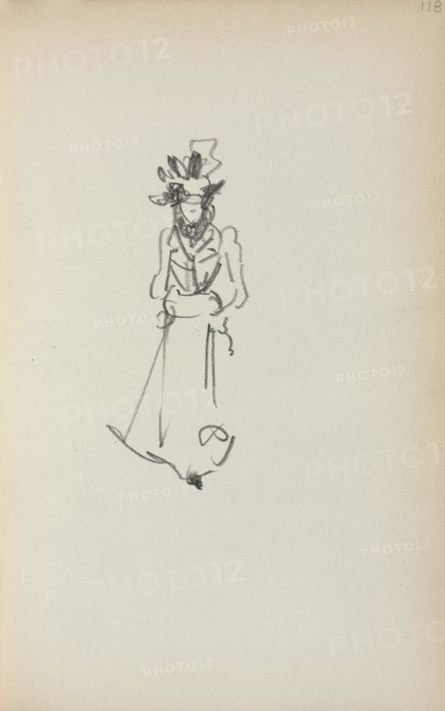 Italian Sketchbook: Standing Woman ( page 118), 1898-1899. Maurice Prendergast (American, 1858-1924). Pencil; sheet: 16.7 x 10.8 cm (6 9/16 x 4 1/4 in.).