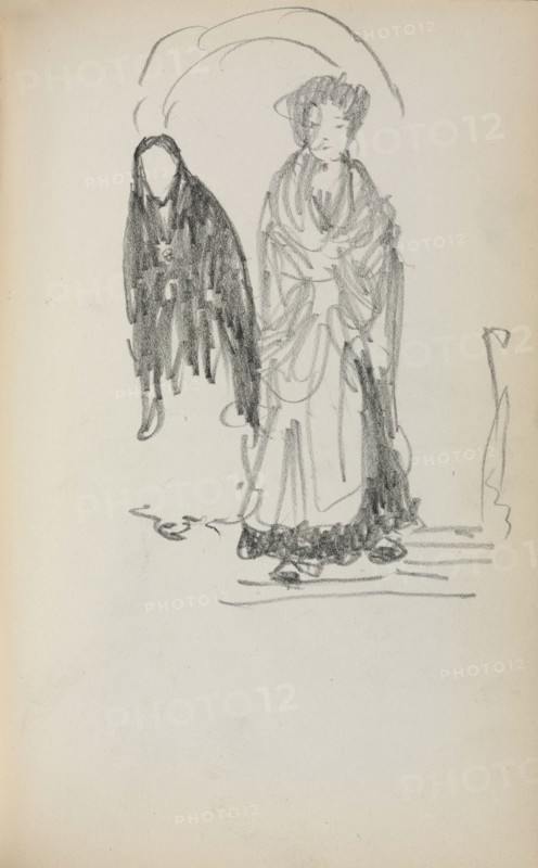 Italian Sketchbook: Two Standing Women (page 123), 1898-1899. Maurice Prendergast (American, 1858-1924). Pencil; sheet: 16.7 x 10.8 cm (6 9/16 x 4 1/4 in.).