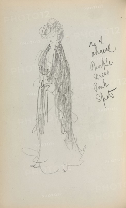 Italian Sketchbook: Standing Woman with Shawl (page 53), 1898-1899. Maurice Prendergast (American, 1858-1924). Pencil; sheet: 16.7 x 10.8 cm (6 9/16 x 4 1/4 in.).