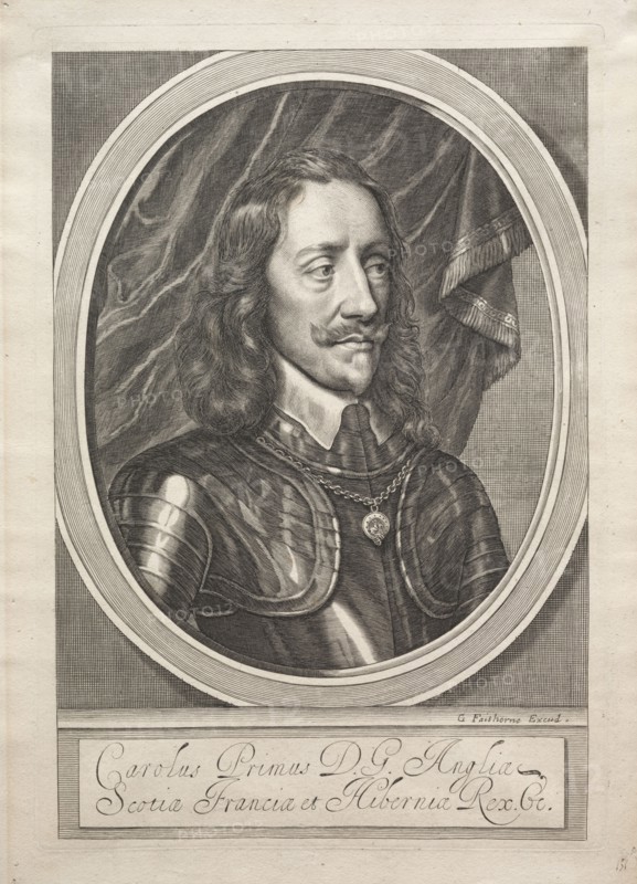 Charles I. William Faithorne (British, 1616-1691). Engraving