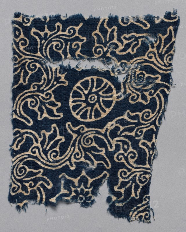 Fragment, 1100s - 1300s. India, 12th-14th century. Plain cloth, resist dyed; cotton; overall: 12.3 x 15.5 cm (4 13/16 x 6 1/8 in.).