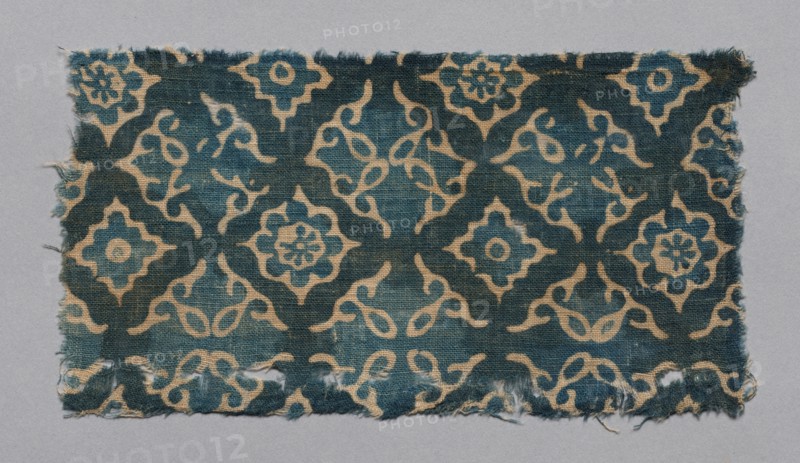 Fragment, 1100s - 1300s. India, 12th-14th century. Plain cloth, resist dyed; cotton; overall: 19.4 x 10.2 cm (7 5/8 x 4 in.).