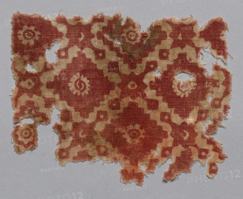 Fragment, 1100s - 1300s. India, 12th-14th century. Plain cloth, resist dyed; cotton; overall: 16.5 x 13.1 cm (6 1/2 x 5 3/16 in.)