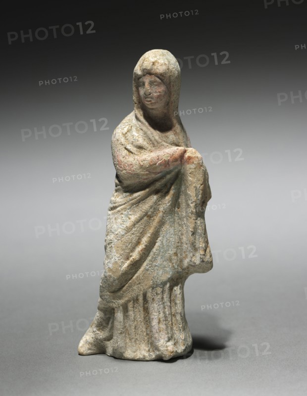 Figurine, 300-100 BC. South Italy, Tarentum, 3rd - 2nd Century BC. Terracotta; overall: 11.5 cm (4 1/2 in.).