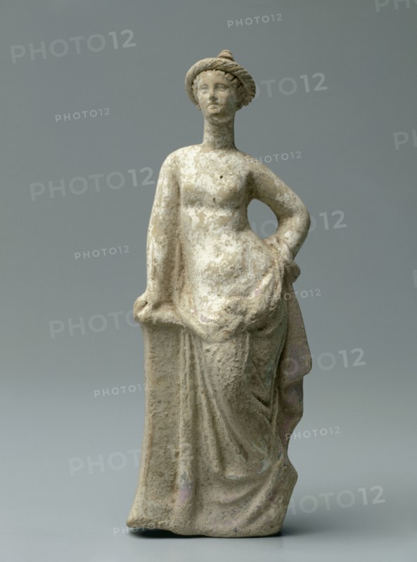 Figurine, 300-100 BC. Greece, 3rd - 2nd Century BC. Terracotta; overall: 22.3 cm (8 3/4 in.).