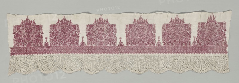 Altar Frontal, 1600s-1700s. Italy, 17th-18th century. Embroidery: linen; overall: 47 x 165.4 cm (18 1/2 x 65 1/8 in.)