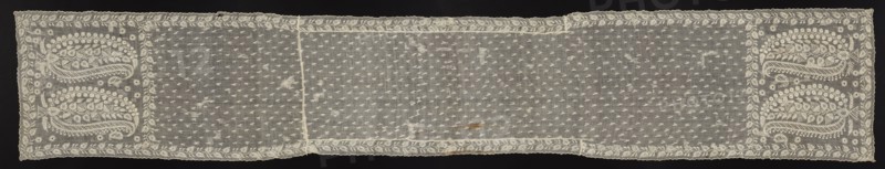 Head Veil, late 1800s. India, Lucknow, late 19th century. Embroidery (chikan) and drawnwork; cotton; overall: 232.4 x 41.9 cm (91 1/2 x 16 1/2 in.)
