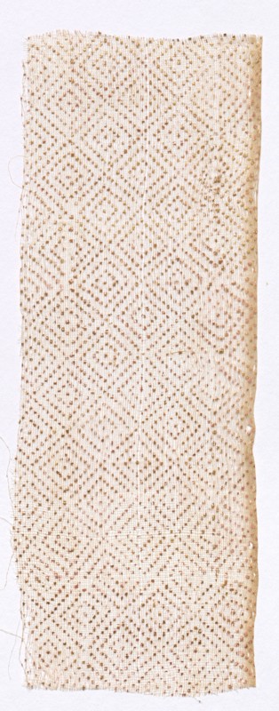 Fragment, 1800s. India, Rajasthan ?, 19th century. Block printed with gold leaf on cotton muslin; overall: 15.5 x 17 cm (6 1/8 x 6 11/16 in.)