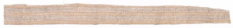 Fragment, 1700s - 1800s. India, 18th-19th century. Block printed, painted and overprinted with gold leaf; cotton; overall: 5.1 x 54.6 cm (2 x 21 1/2 in.)