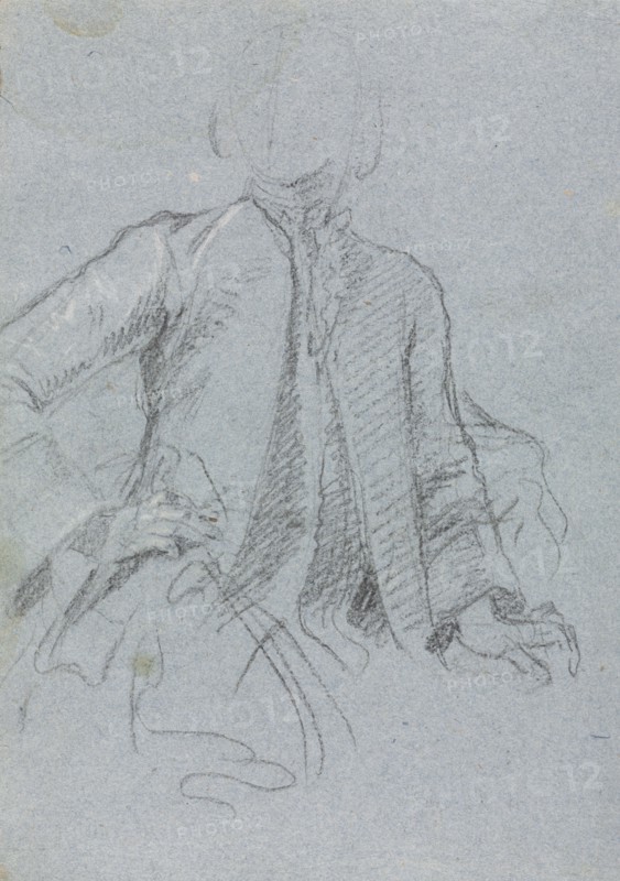 Verona Sketchbook: Gentleman (page 54), 1760. Francesco Lorenzi (Italian, 1723-1787). Black chalk with white heightening ; sheet: 32 x 23 cm (12 5/8 x 9 1/16 in.).