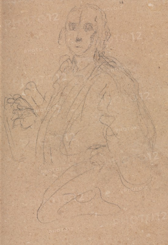 Verona Sketchbook: Gentlemen (page 55), 1760. Francesco Lorenzi (Italian, 1723-1787). Black chalk ; sheet: 32 x 23 cm (12 5/8 x 9 1/16 in.).