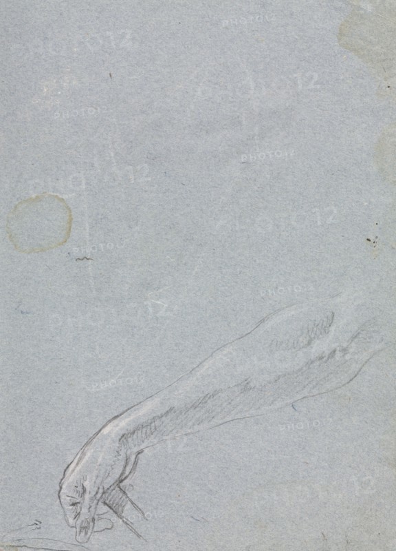 Verona Sketchbook: Right hand (page 7), 1760. Francesco Lorenzi (Italian, 1723-1787). Black chalk with white heightening ; sheet: 32 x 23 cm (12 5/8 x 9 1/16 in.).