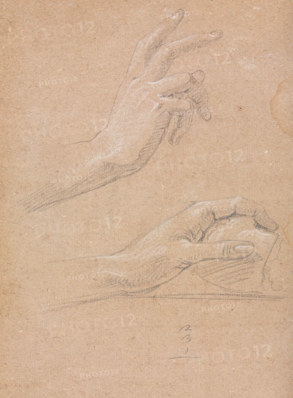Verona Sketchbook: Hands (page 92), 1760. Francesco Lorenzi (Italian, 1723-1787). Black chalk with white heightening ; sheet: 32 x 23 cm (12 5/8 x 9 1/16 in.).