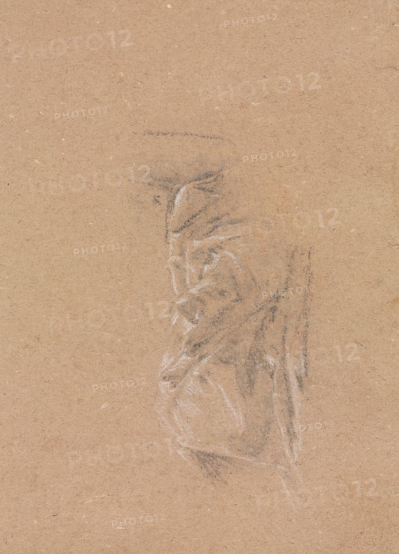 Verona Sketchbook: Drapery study (page 41), 1760. Francesco Lorenzi (Italian, 1723-1787). Black chalk with white heightening ; sheet: 32 x 23 cm (12 5/8 x 9 1/16 in.).