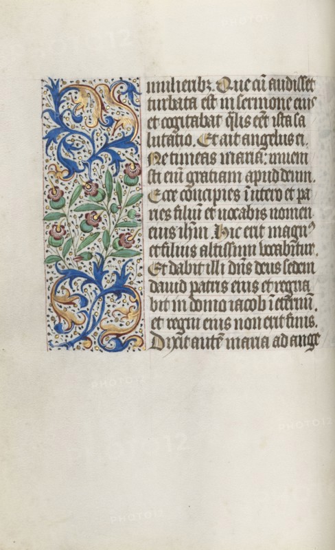 Book of Hours (Use of Rouen): fol. 15v, c. 1470. Master of the Geneva Latini (French, active Rouen, 1460-80). Ink, tempera, and gold on vellum; codex: 19.5 x 13.1 cm (7 11/16 x 5 3/16 in.)