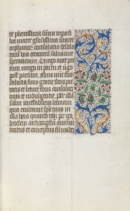 Book of Hours (Use of Rouen): fol. 19r, c. 1470. Master of the Geneva Latini (French, active Rouen, 1460-80). Ink, tempera, and gold on vellum; codex: 19.5 x 13.1 cm (7 11/16 x 5 3/16 in.).