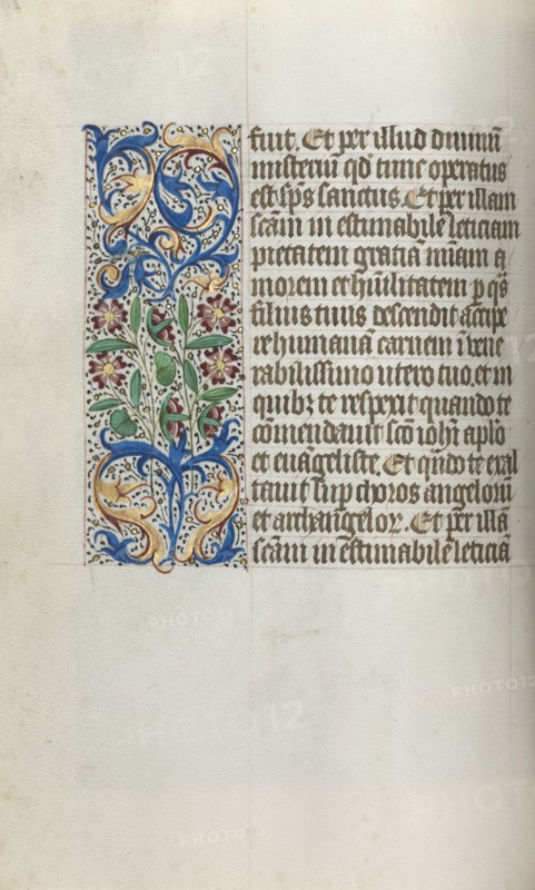 Book of Hours (Use of Rouen): fol. 19v, c. 1470. Master of the Geneva Latini (French, active Rouen, 1460-80). Ink, tempera, and gold on vellum; codex: 19.5 x 13.1 cm (7 11/16 x 5 3/16 in.)