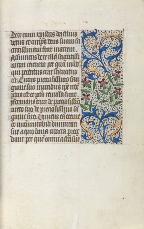 Book of Hours (Use of Rouen): fol. 23r, c. 1470. Master of the Geneva Latini (French, active Rouen, 1460-80). Ink, tempera, and gold on vellum; codex: 19.5 x 13.1 cm (7 11/16 x 5 3/16 in.)