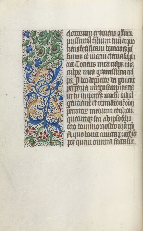 Book of Hours (Use of Rouen): fol. 25v, c. 1470. Master of the Geneva Latini (French, active Rouen, 1460-80). Ink, tempera, and gold on vellum; codex: 19.5 x 13.1 cm (7 11/16 x 5 3/16 in.)