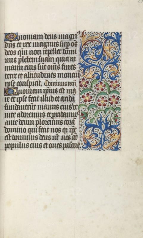 Book of Hours (Use of Rouen): fol. 29r, c. 1470. Master of the Geneva Latini (French, active Rouen, 1460-80). Ink, tempera, and gold on vellum; codex: 19.5 x 13.1 cm (7 11/16 x 5 3/16 in.).