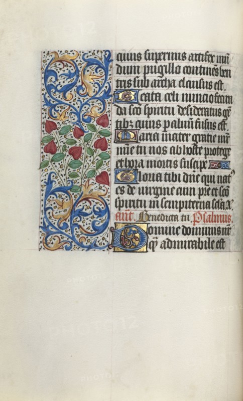 Book of Hours (Use of Rouen): fol. 30v, c. 1470. Master of the Geneva Latini (French, active Rouen, 1460-80). Ink, tempera, and gold on vellum; codex: 19.5 x 13.1 cm (7 11/16 x 5 3/16 in.)