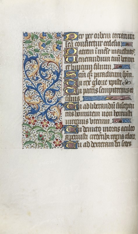 Book of Hours (Use of Rouen): fol. 37v, c. 1470. Master of the Geneva Latini (French, active Rouen, 1460-80). Ink, tempera, and gold on vellum; codex: 19.5 x 13.1 cm (7 11/16 x 5 3/16 in.)