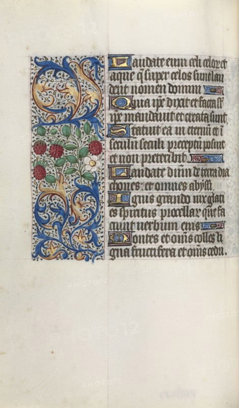 Book of Hours (Use of Rouen): fol. 44v, c. 1470. Master of the Geneva Latini (French, active Rouen, 1460-80). Ink, tempera, and gold on vellum; codex: 19.5 x 13.1 cm (7 11/16 x 5 3/16 in.).