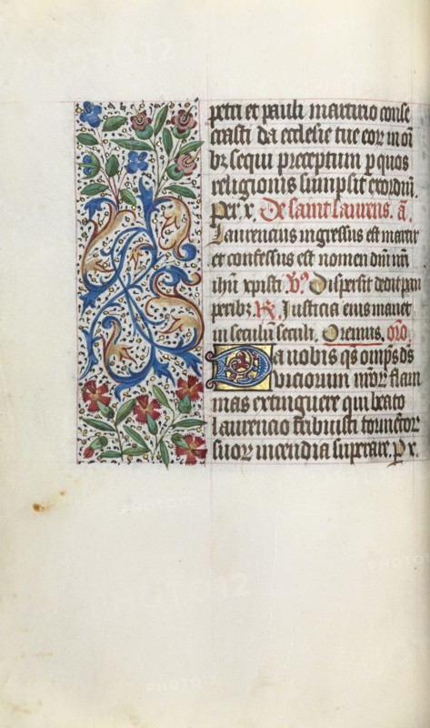 Book of Hours (Use of Rouen): fol. 51v, c. 1470. Master of the Geneva Latini (French, active Rouen, 1460-80). Ink, tempera, and gold on vellum; codex: 19.5 x 13.1 cm (7 11/16 x 5 3/16 in.).