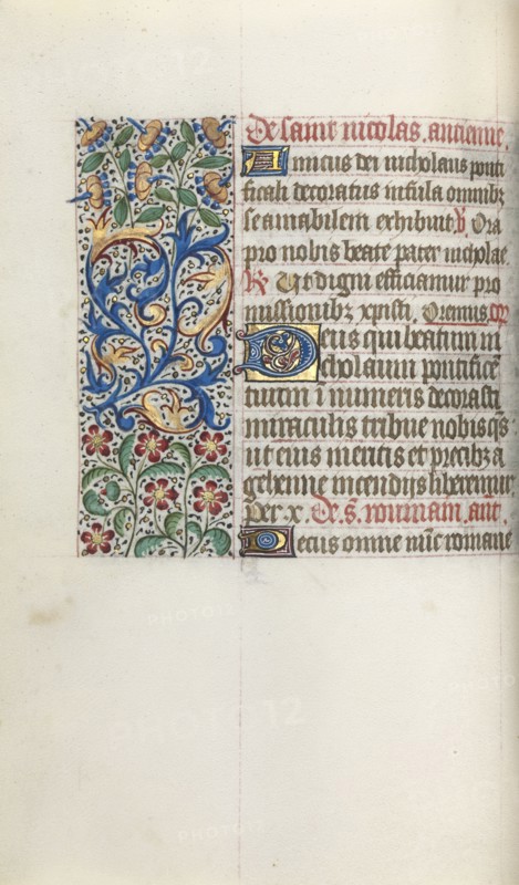 Book of Hours (Use of Rouen): fol. 52v, c. 1470. Master of the Geneva Latini (French, active Rouen, 1460-80). Ink, tempera, and gold on vellum; codex: 19.5 x 13.1 cm (7 11/16 x 5 3/16 in.).