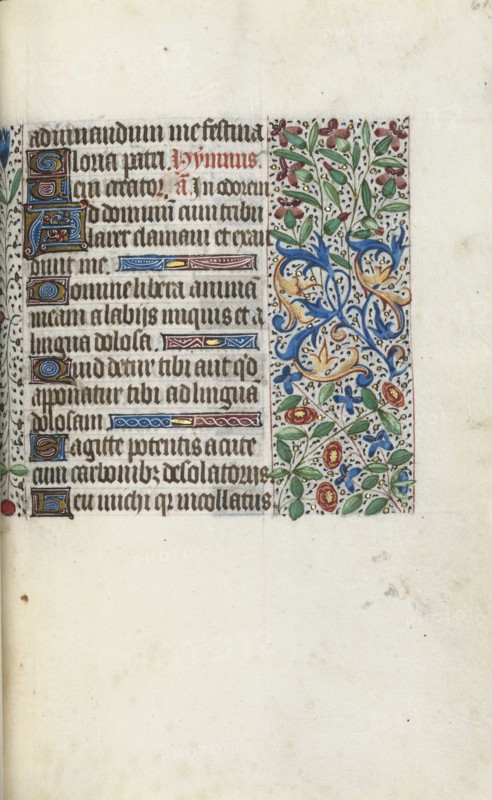 Book of Hours (Use of Rouen): fol. 61r, c. 1470. Master of the Geneva Latini (French, active Rouen, 1460-80). Ink, tempera, and gold on vellum; codex: 19.5 x 13.1 cm (7 11/16 x 5 3/16 in.).