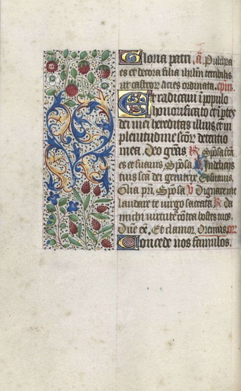 Book of Hours (Use of Rouen): fol. 69v, c. 1470. Master of the Geneva Latini (French, active Rouen, 1460-80). Ink, tempera, and gold on vellum; codex: 19.5 x 13.1 cm (7 11/16 x 5 3/16 in.).