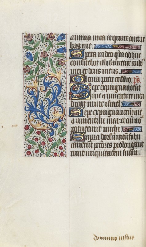 Book of Hours (Use of Rouen): fol. 76v, c. 1470. Master of the Geneva Latini (French, active Rouen, 1460-80). Ink, tempera, and gold on vellum; codex: 19.5 x 13.1 cm (7 11/16 x 5 3/16 in.).