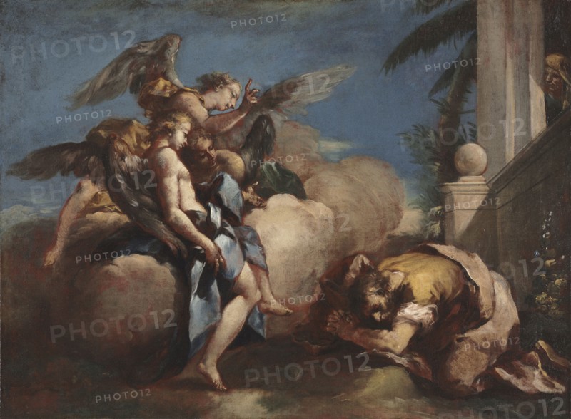 The Angels Appearing to Abraham, 1750s. Francesco Guardi (Italian, 1712-1793). Oil on canvas; framed: 71 x 90.5 x 7 cm (27 15/16 x 35 5/8 x 2 3/4 in.); unframed: 56.5 x 75.5 cm (22 1/4 x 29 3/4 in.).