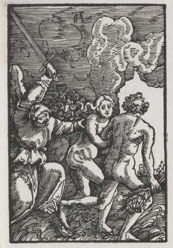The Fall and Redemption of Man:  The Expulsion from Eden, c. 1515. Albrecht Altdorfer (German, c. 1480-1538). Woodcut