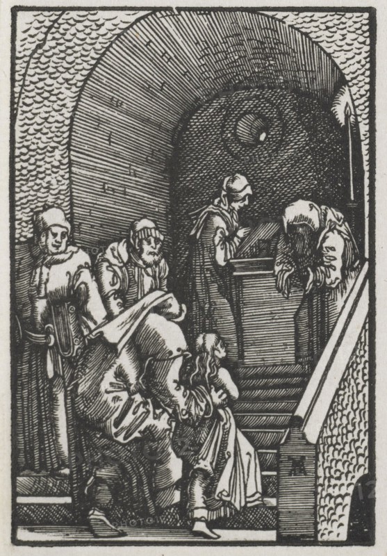 The Fall and Redemption of Man:  The Presentation of the Virgin in the Temple, 1515. Albrecht Altdorfer (German, c. 1480-1538). Woodcut