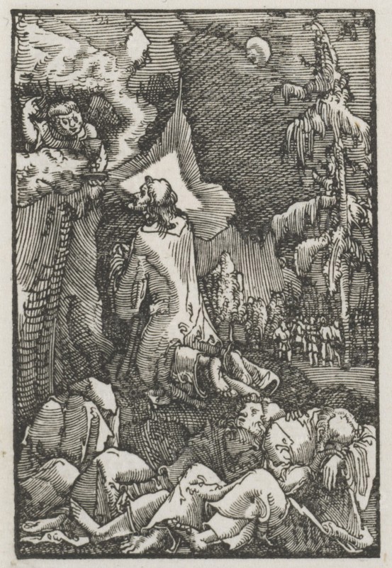 The Fall and Redemption of Man:  Christ on the Mount of Olives, c. 1515. Albrecht Altdorfer (German, c. 1480-1538). Woodcut