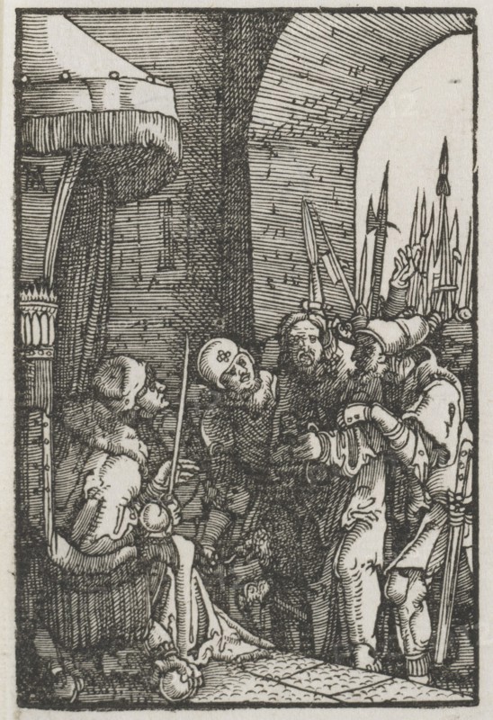 The Fall and Redemption of Man:  Christ before Pilate, c. 1515. Albrecht Altdorfer (German, c. 1480-1538). Woodcut