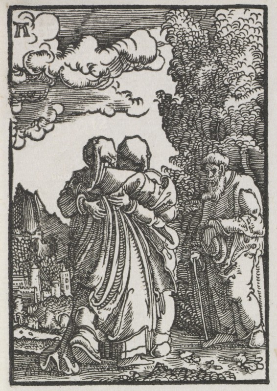 The Fall and Redemption of Man:  The Visitation, c. 1515. Albrecht Altdorfer (German, c. 1480-1538). Woodcut