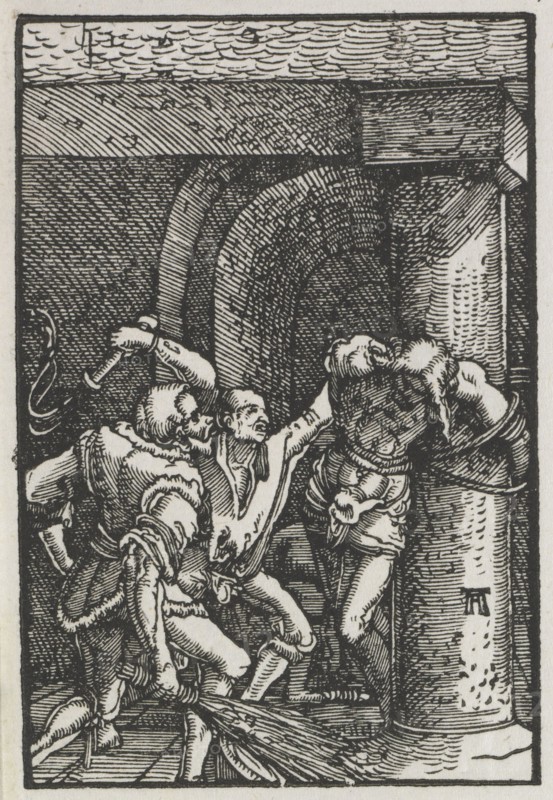 The Fall and Redemption of Man: Flagellation of Christ, c. 1515. Albrecht Altdorfer (German, c. 1480-1538). Woodcut
