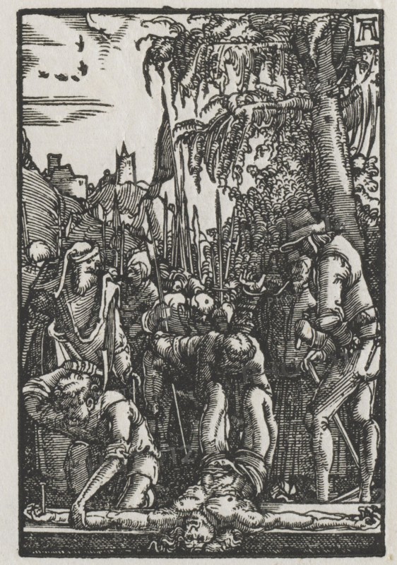 The Fall and Redemption of Man:  Christ Nailed to the Cross, c. 1515. Albrecht Altdorfer (German, c. 1480-1538). Woodcut
